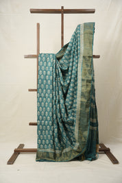 Teal Green HBP Tussar Silk Saree - SRTGHTSS733