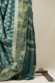Teal Green HBP Tussar Silk Saree - SRTGHTSS733