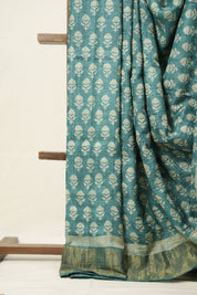 Teal Green HBP Tussar Silk Saree - SRTGHTSS733