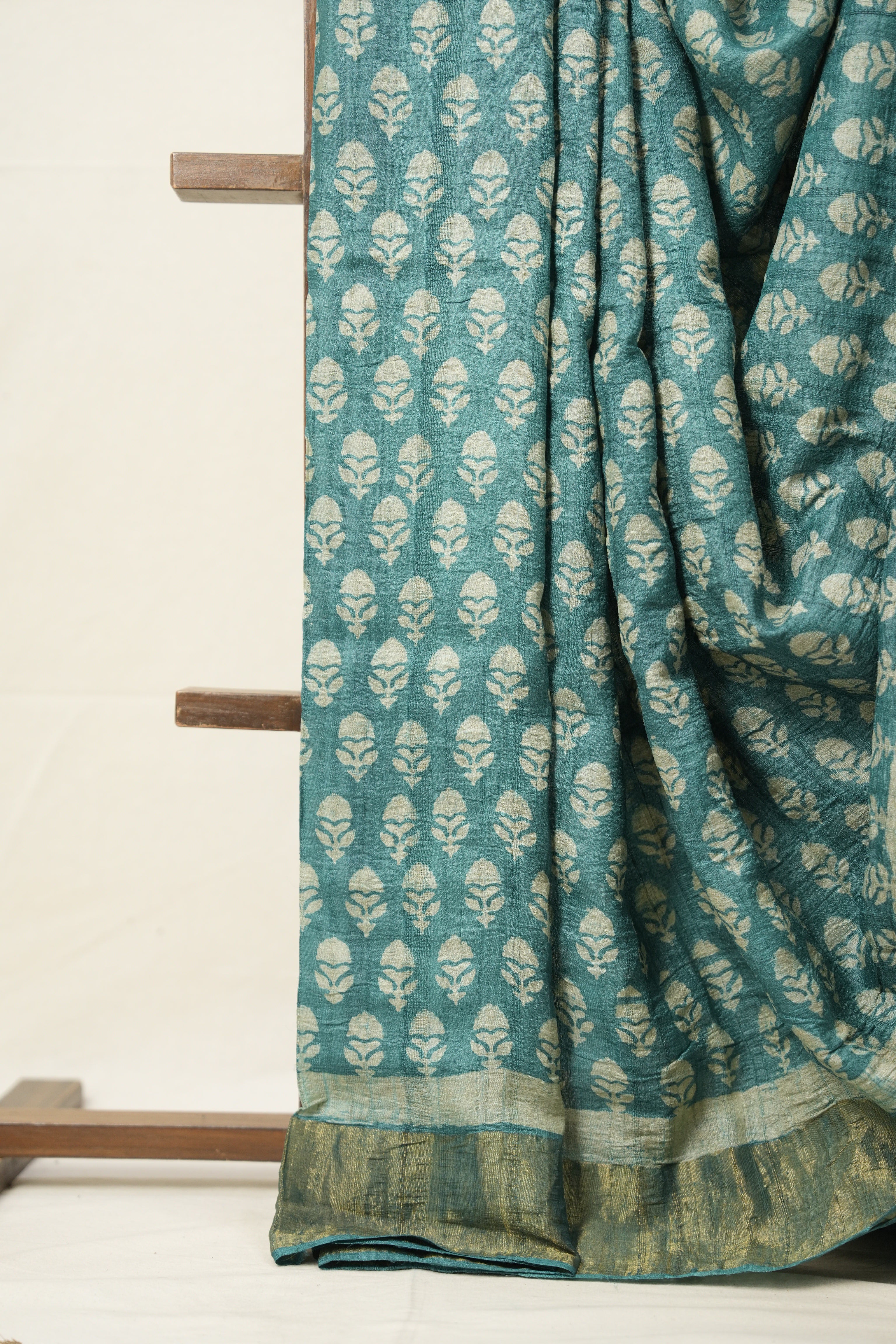 Teal Green HBP Tussar Silk Saree - SRTGHTSS733