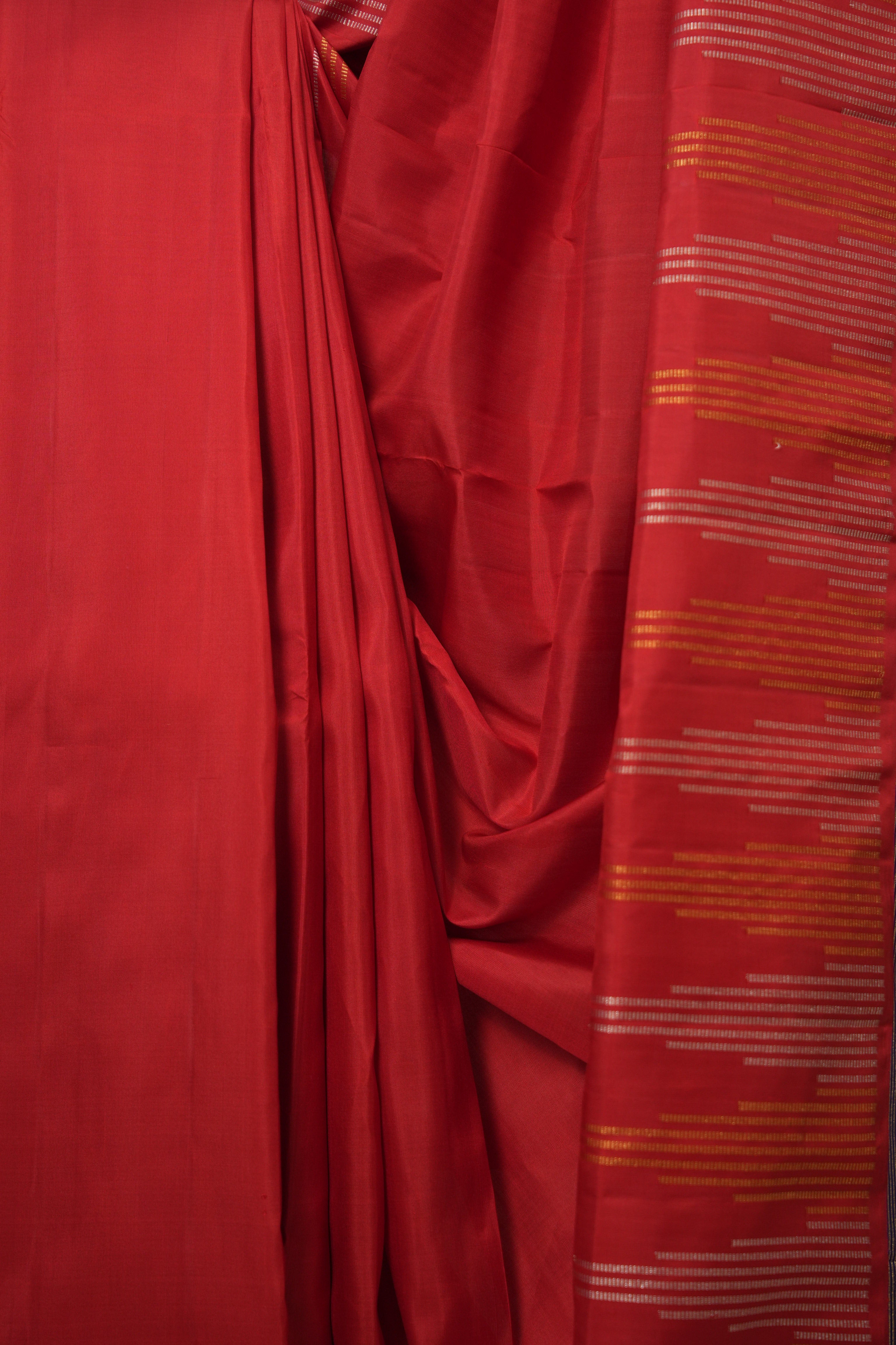 Red Kanjivaram Silk Saree - SRRKSS1029