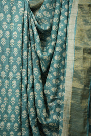 Teal Green HBP Tussar Silk Saree - SRTGHTSS733