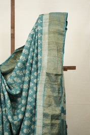 Teal Green HBP Tussar Silk Saree - SRTGHTSS733