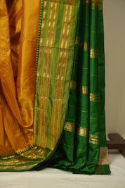 Yellow Narayan Peth Silk Saree - SRYNPSS08