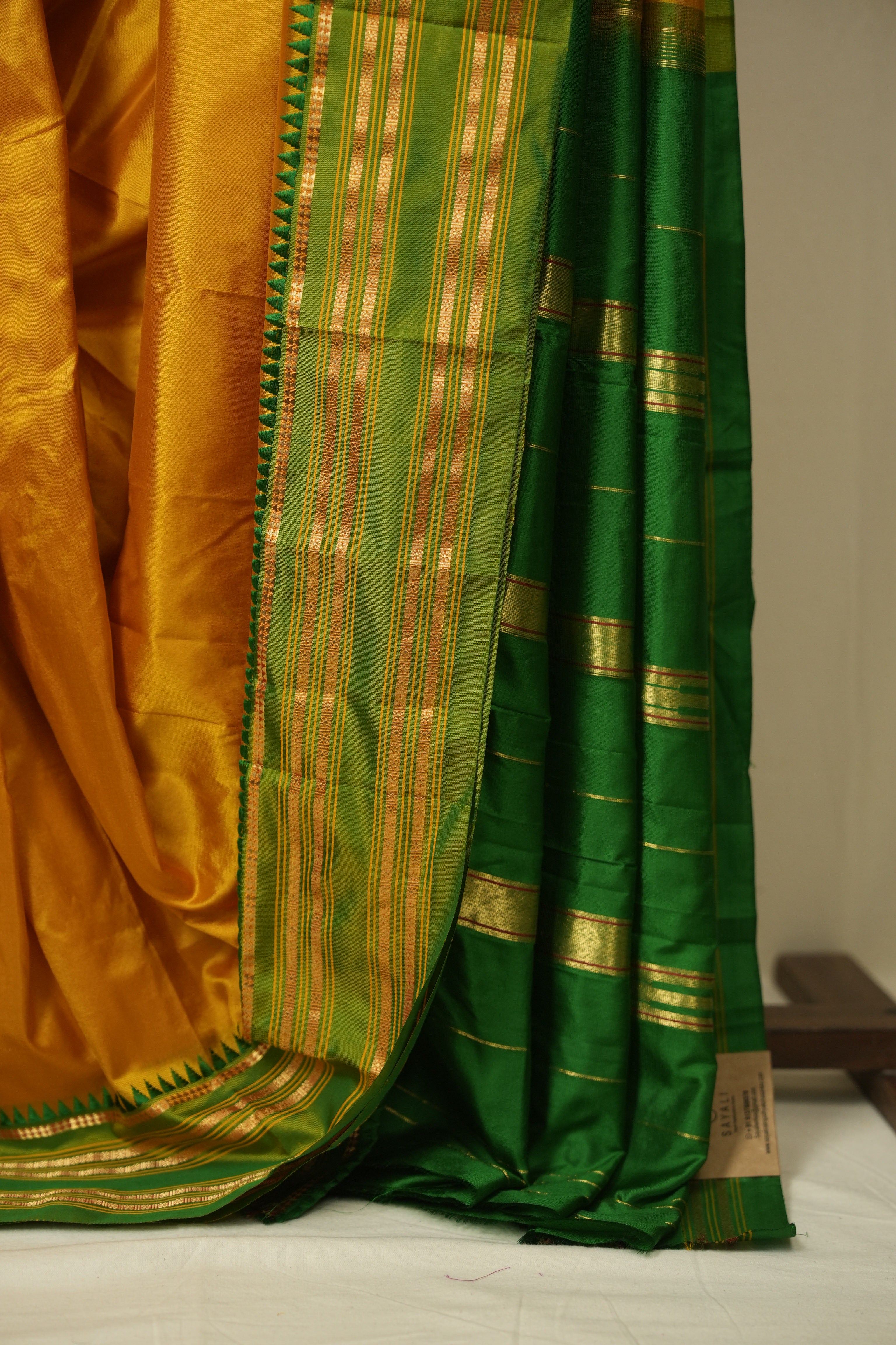 Yellow Narayan Peth Silk Saree - SRYNPSS08