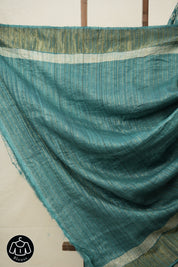 Teal Green HBP Tussar Silk Saree - SRTGHTSS733