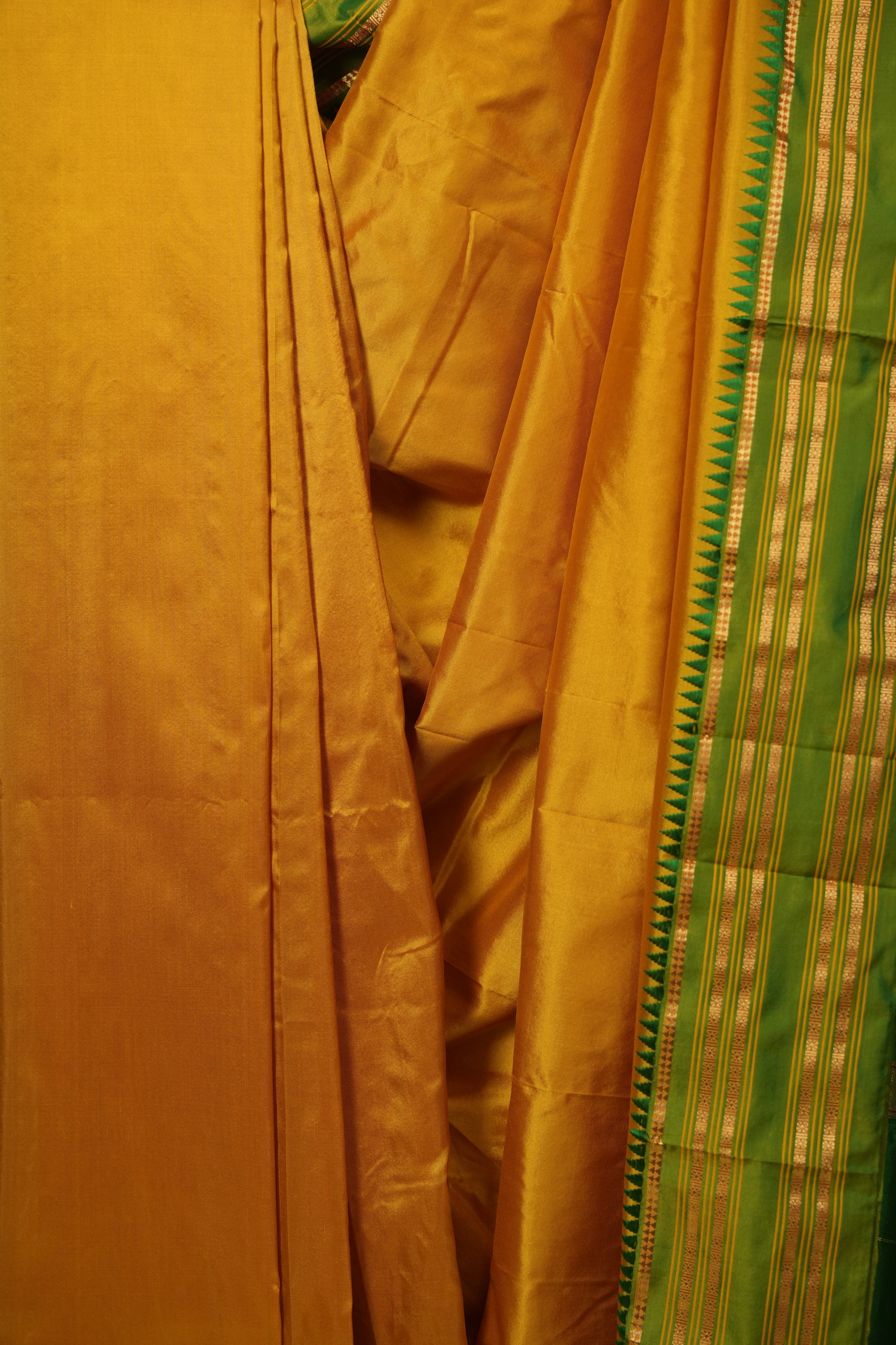Yellow Narayan Peth Silk Saree - SRYNPSS08