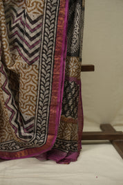 Off-White Kota Doria Saree - SROWKDS289