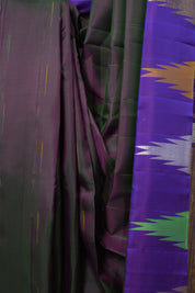 Two Tone Green Purple Kanjivaram Silk Saree - SRTTGPKSS1028