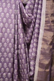 Purple HBP Tussar Silk Saree - SRPHTSS734