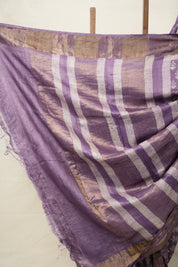 Purple HBP Tussar Silk Saree - SRPHTSS734
