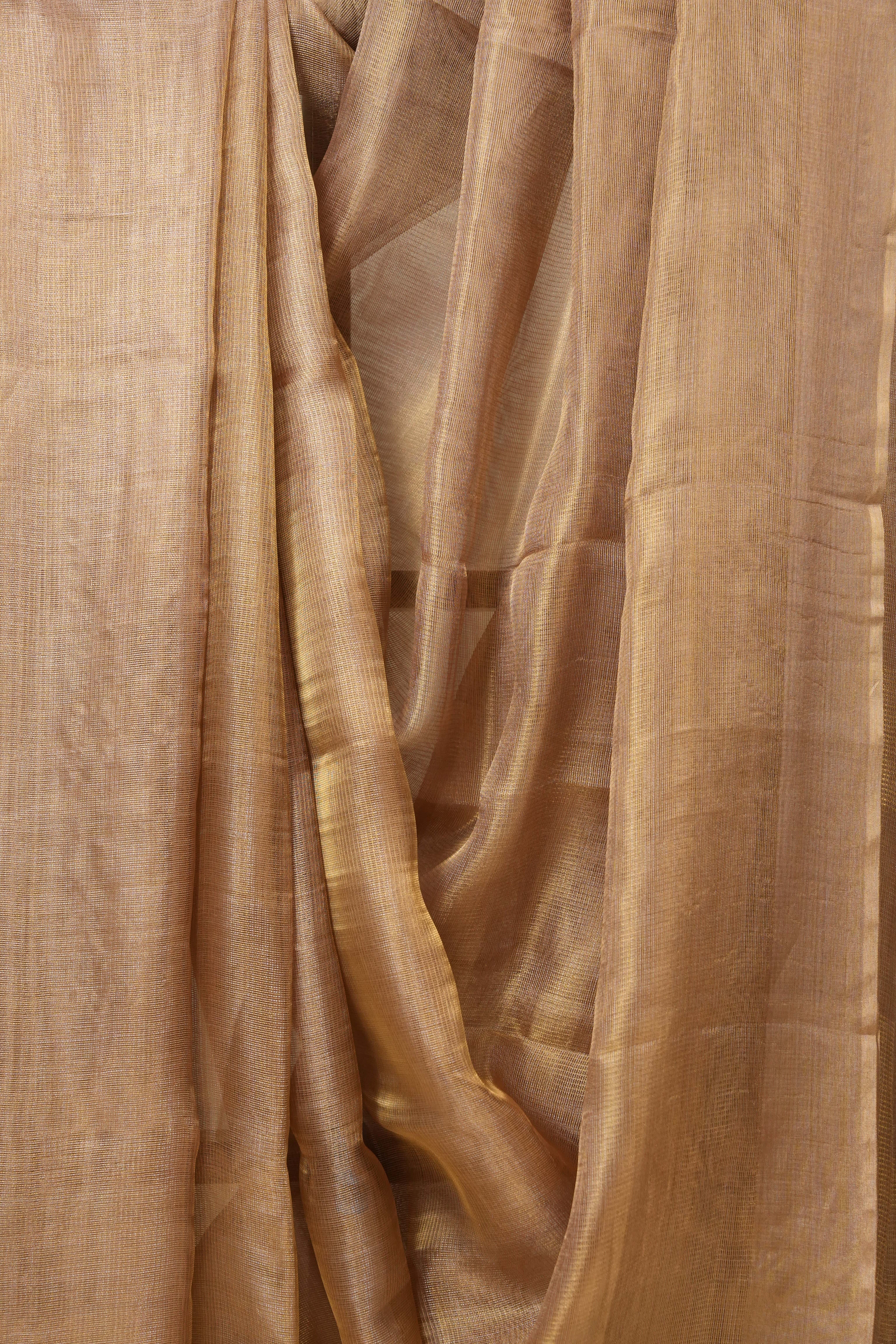 Purple Gold Tissue Tussar Silk Saree - SRPGTTSS485