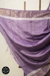 Purple HBP Tussar Silk Saree - SRPHTSS734