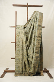 Cream HBP Tussar Silk Saree - SRCHTSS738