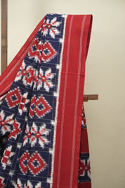 Navy Blue Pochampalli Cotton Ikat Saree - SRNBPCIS729