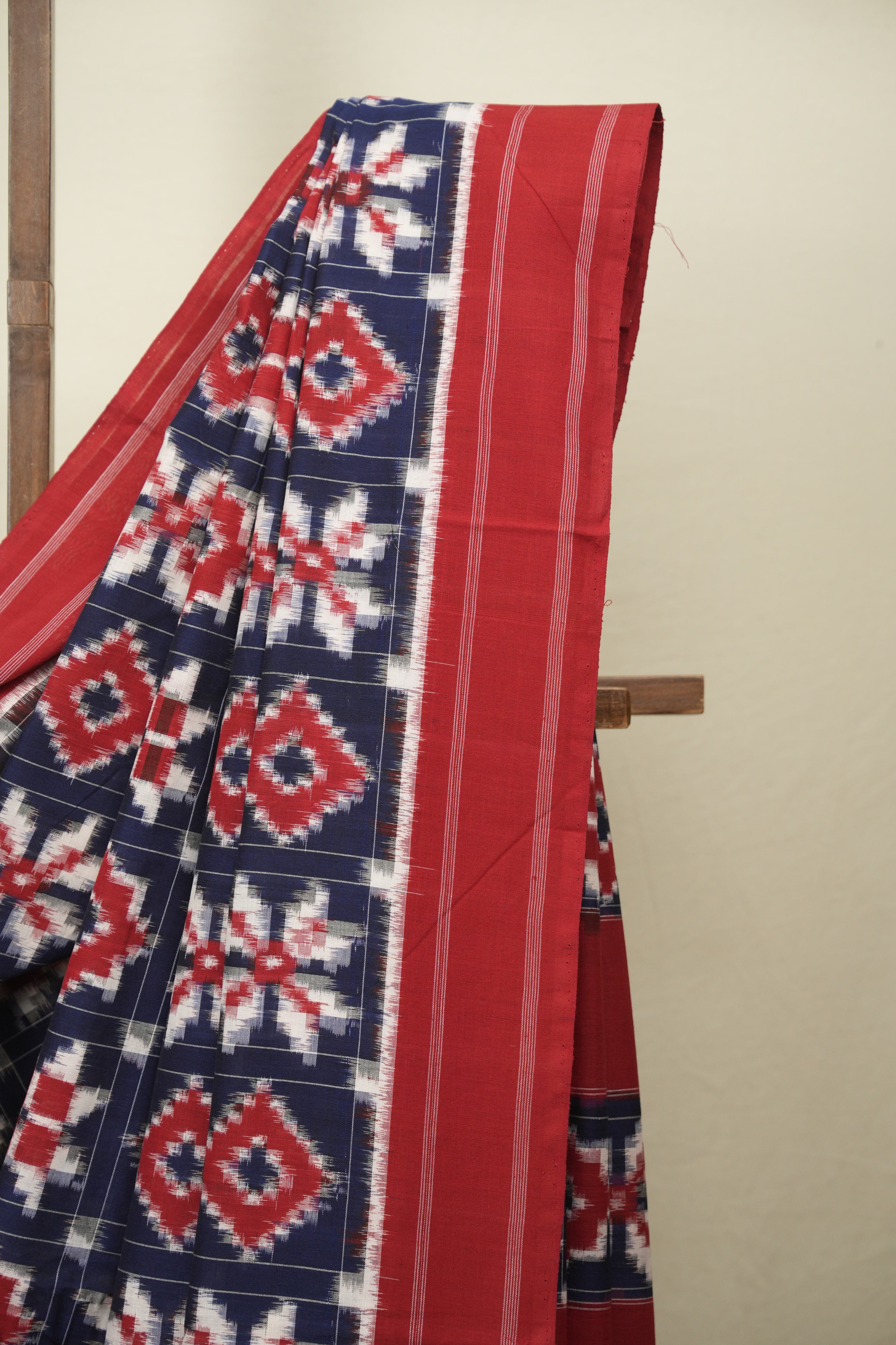Navy Blue Pochampalli Cotton Ikat Saree - SRNBPCIS729
