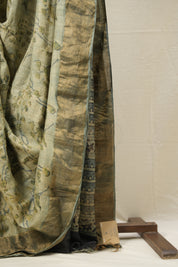 Cream HBP Tussar Silk Saree - SRCHTSS738