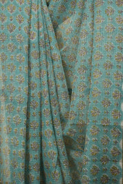 Green Kota Doria Saree - SRGKDS288