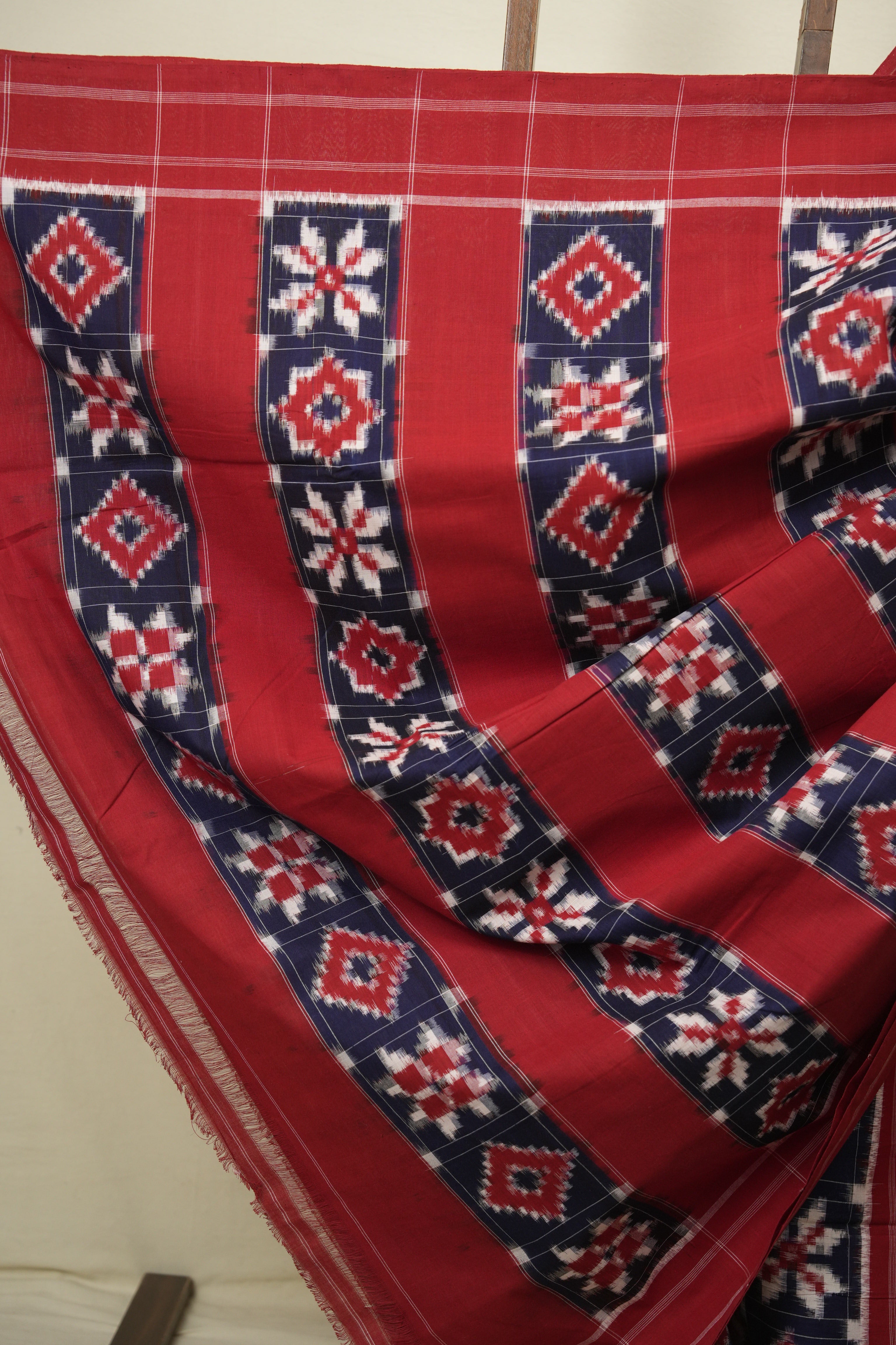 Navy Blue Pochampalli Cotton Ikat Saree - SRNBPCIS729