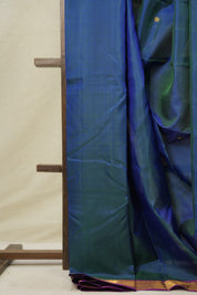 Two Tone Blue Kanjivaram Silk Saree - SRTTBKSS1027