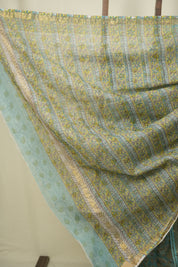 Green Kota Doria Saree - SRGKDS288