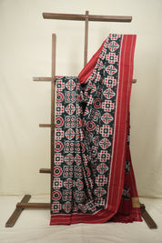Green Pochampalli Cotton Ikat Saree - SRGPCIS728