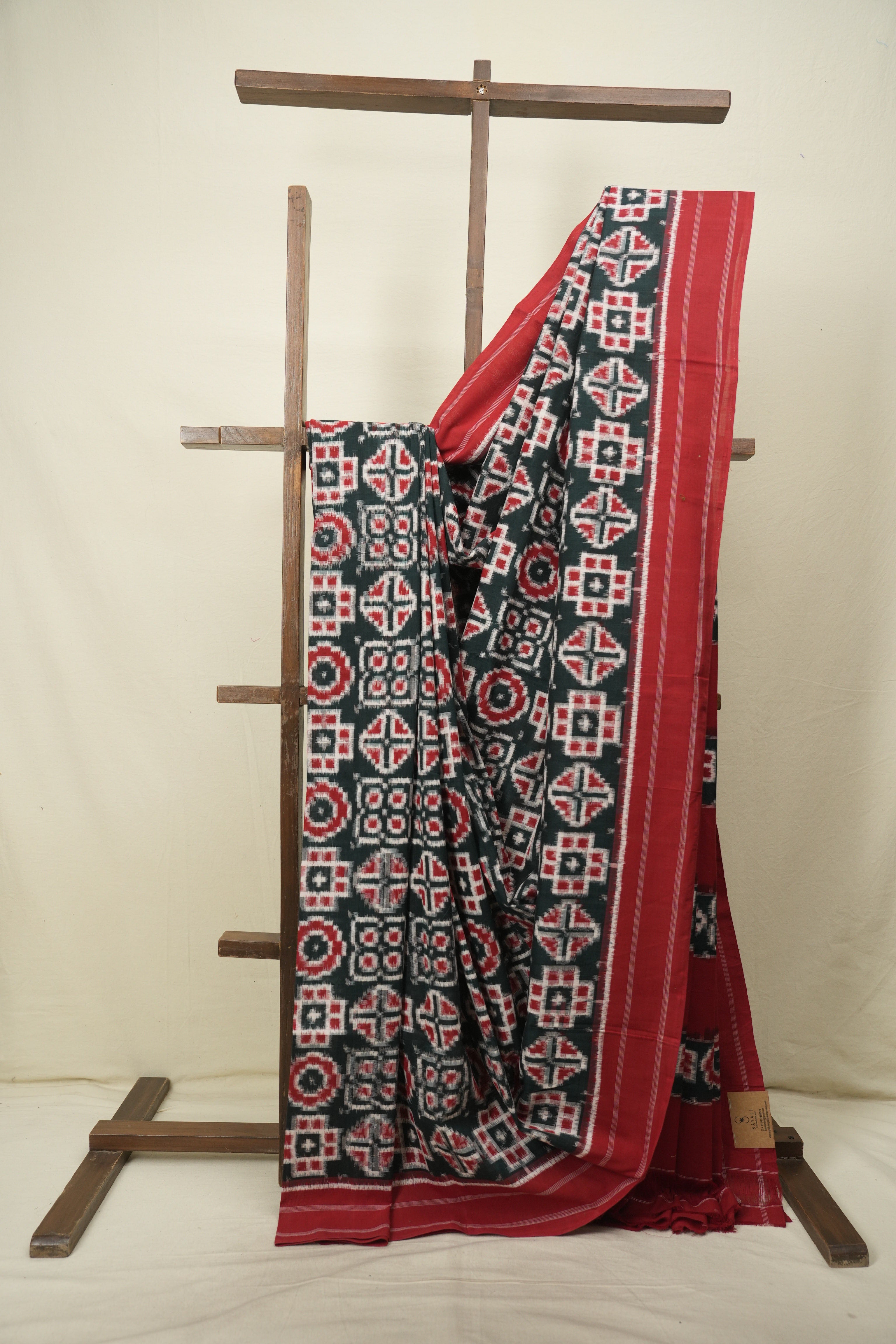 Green Pochampalli Cotton Ikat Saree - SRGPCIS728