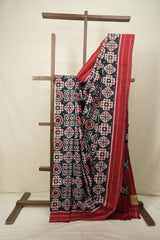 Green Pochampalli Cotton Ikat Saree - SRGPCIS728