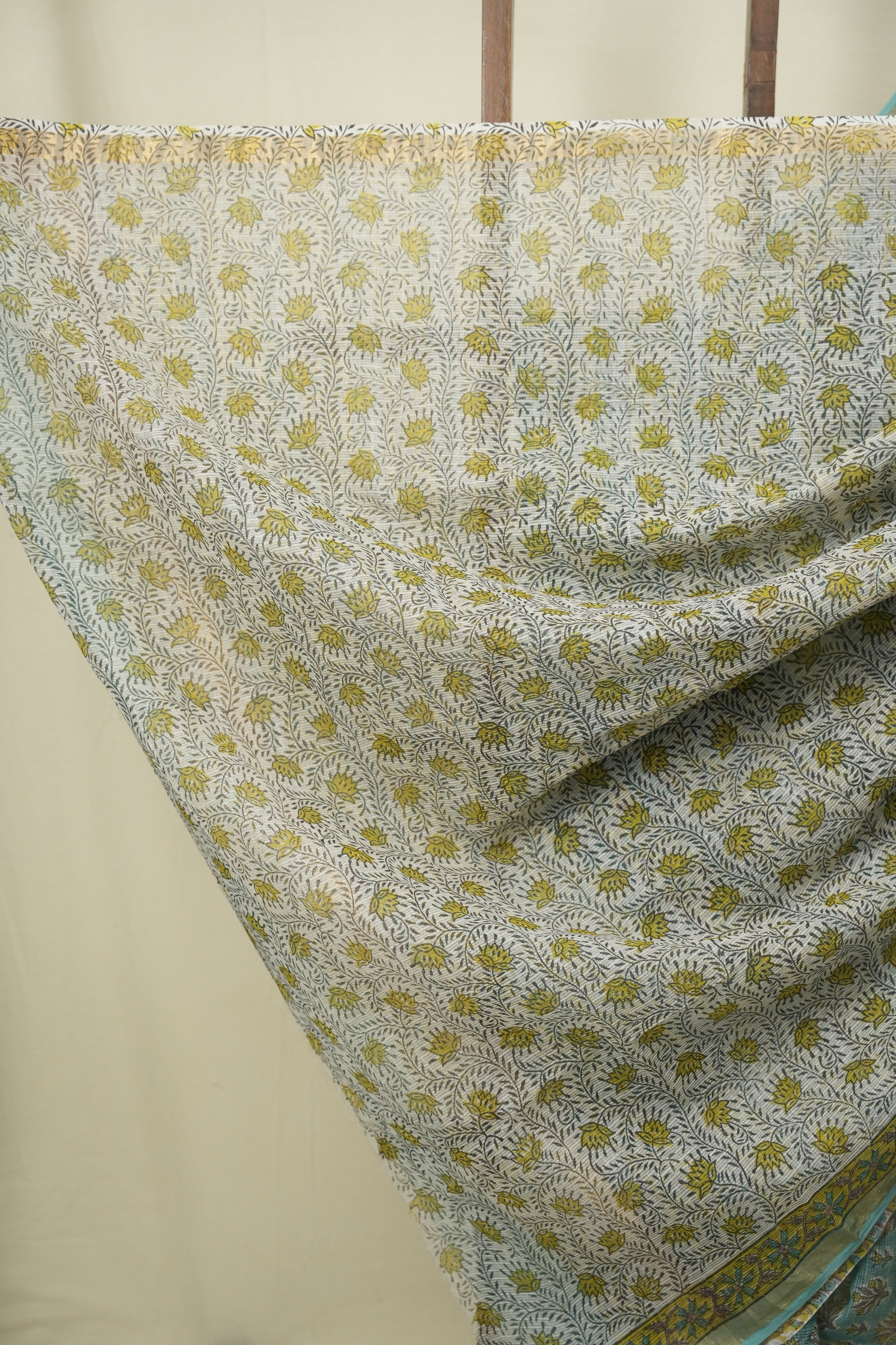 Green Kota Doria Saree - SRGKDS288