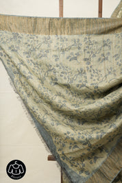 Cream HBP Tussar Silk Saree - SRCHTSS738