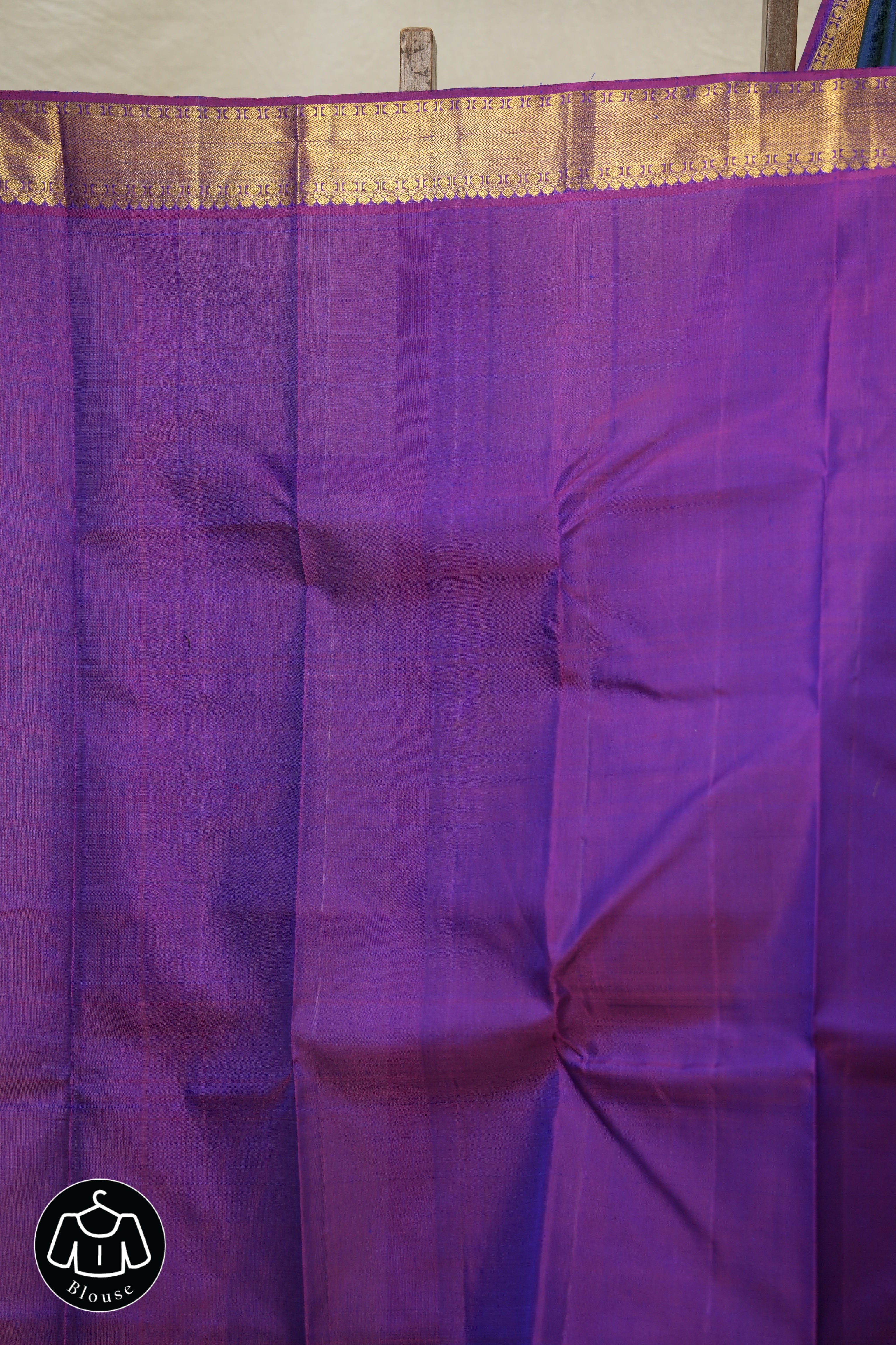 Two Tone Blue Kanjivaram Silk Saree - SRTTBKSS1027