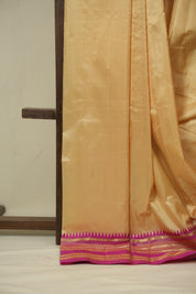Cream Narayan Peth Silk Saree - SRCNPSS10