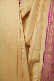Cream Narayan Peth Silk Saree - SRCNPSS10