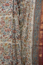 White Kota Doria Saree - SRWKDS290