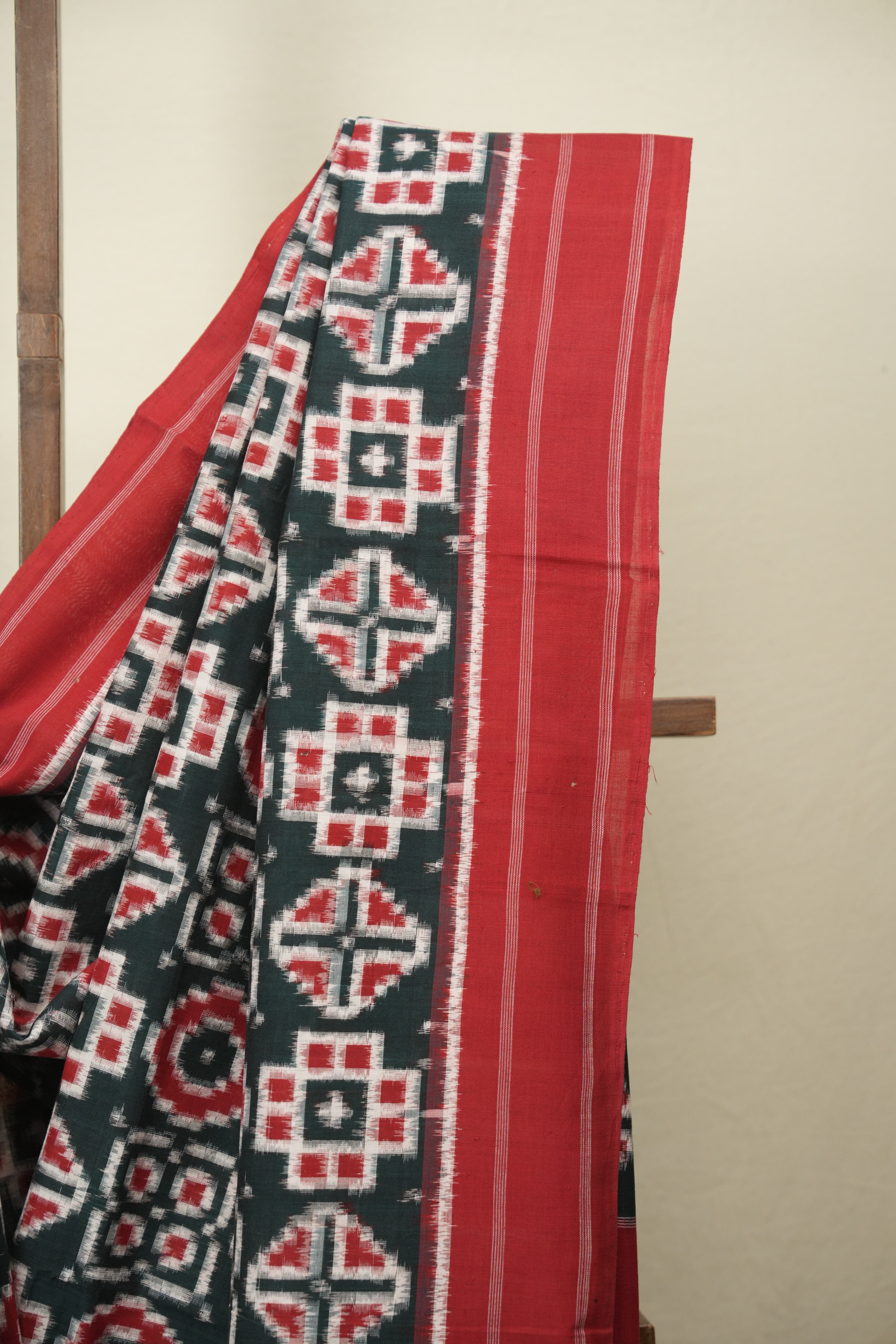 Green Pochampalli Cotton Ikat Saree - SRGPCIS728