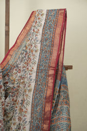 White Kota Doria Saree - SRWKDS290