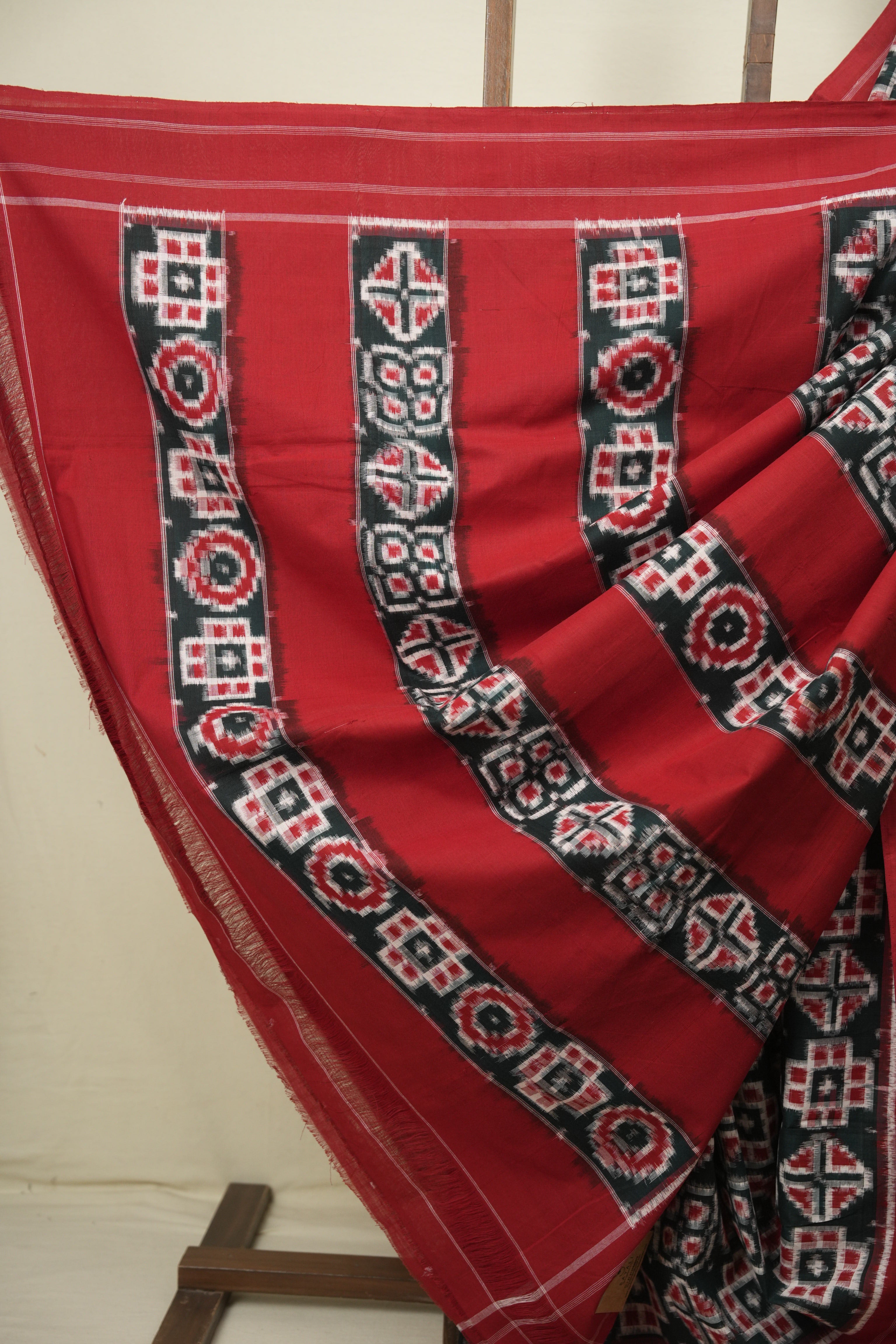 Green Pochampalli Cotton Ikat Saree - SRGPCIS728