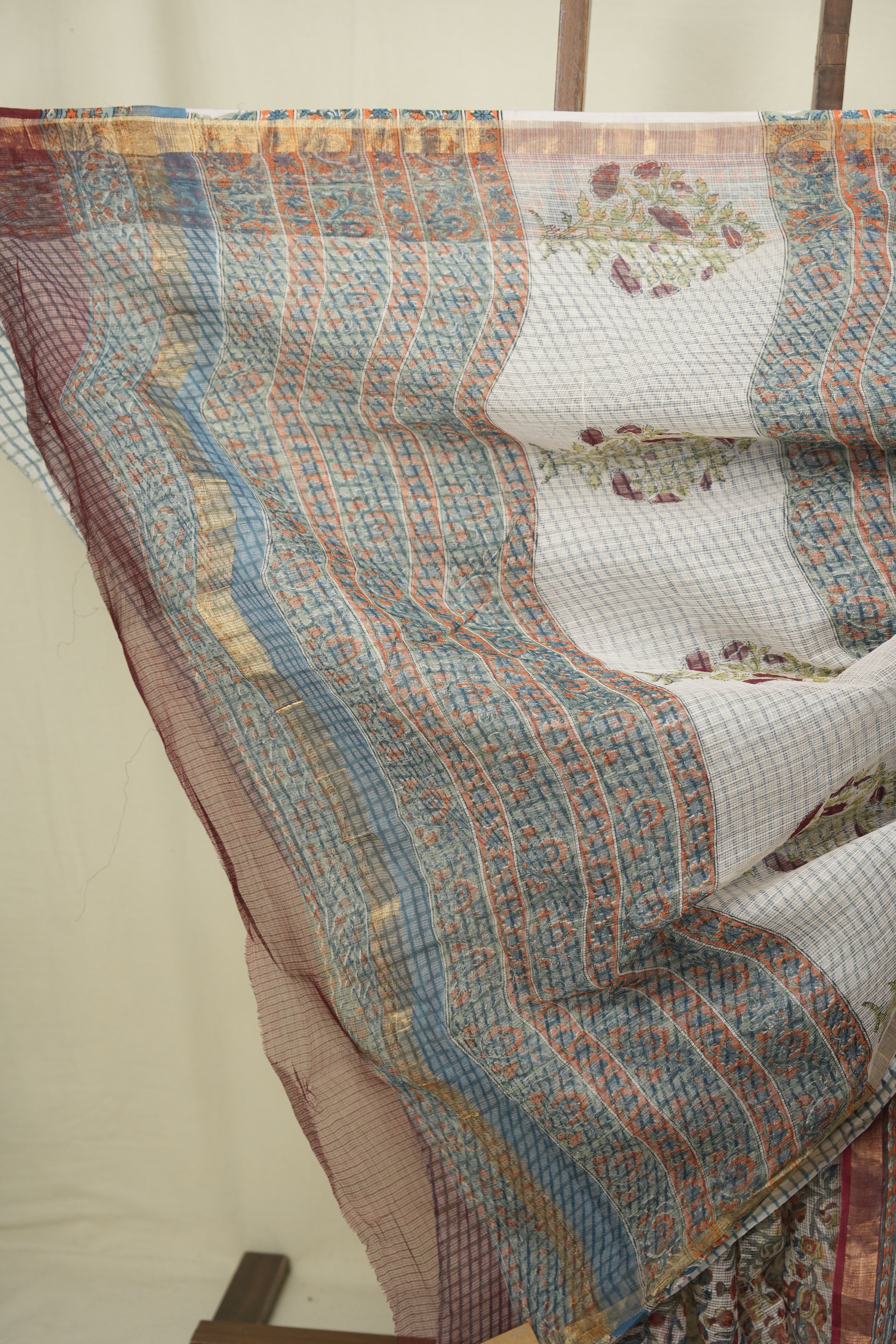 White Kota Doria Saree - SRWKDS290