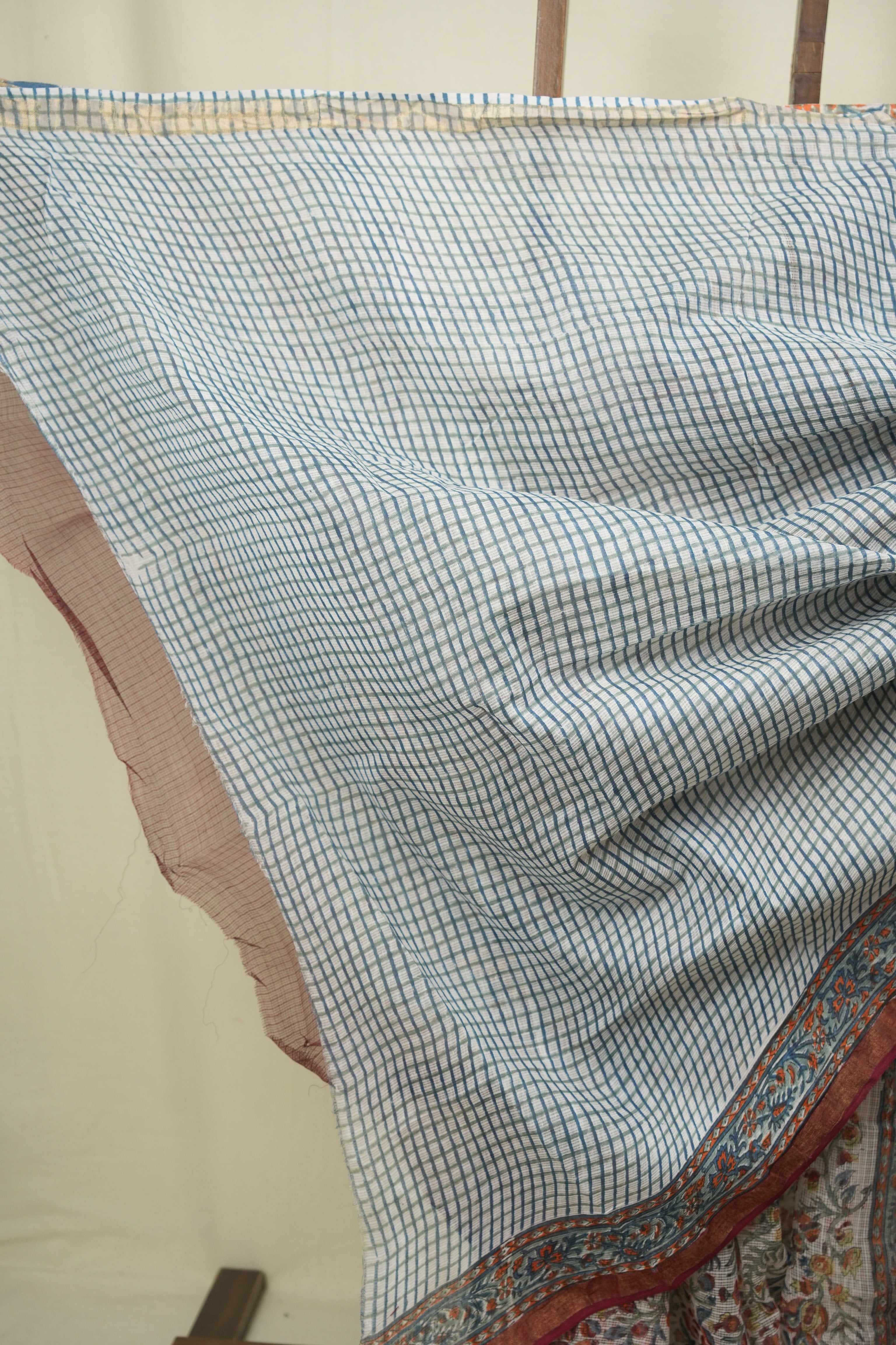 White Kota Doria Saree - SRWKDS290