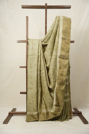 Light Green HBP Tussar Silk Saree - SRLGHTSS740