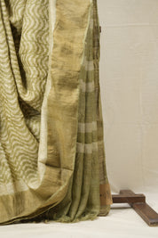 Light Green HBP Tussar Silk Saree - SRLGHTSS740