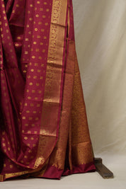 Maroon Kanjivaram Silk Saree - SRMKSS1045