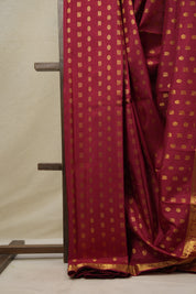 Maroon Kanjivaram Silk Saree - SRMKSS1045