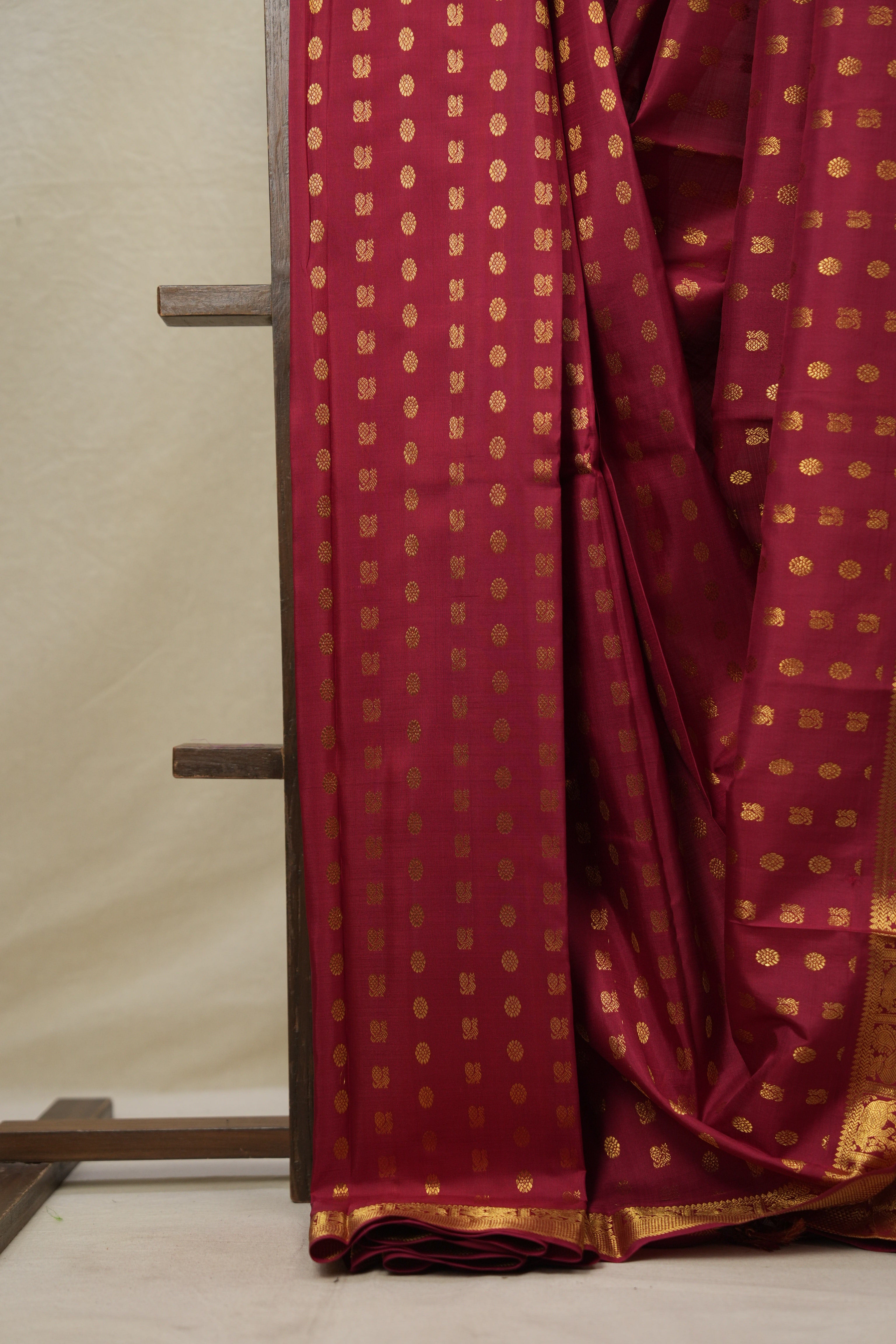 Maroon Kanjivaram Silk Saree - SRMKSS1045