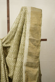 Light Green HBP Tussar Silk Saree - SRLGHTSS740