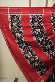 Black Pochampali Cotton Ikat Saree - SRBPCIS726