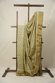 Light Green HBP Tussar Silk Saree - SRLGHTSS741