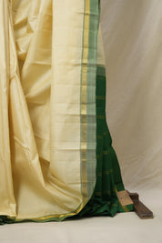 Cream Kanjivaram Silk Saree - SRCKSS1041