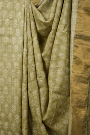 Light Green HBP Tussar Silk Saree - SRLGHTSS741