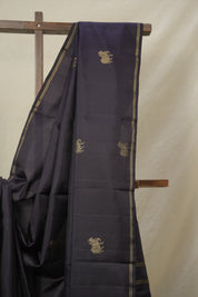 Dark Purple Kanjivaram Silk Saree - SRDPKSS1040